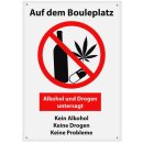 Alu-Schild "kein Alkohol", DIN A3